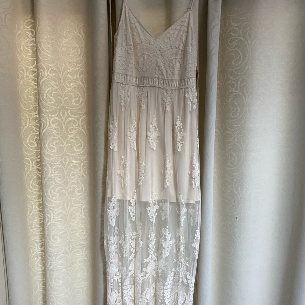 NWT Altar’d State maxi dress antique white Small